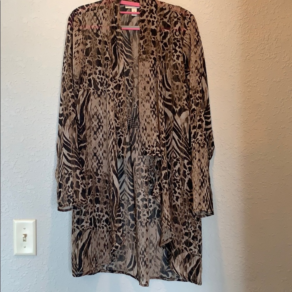 Animal print cardigan